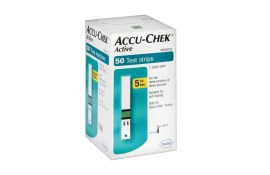Fita  Para Teste De Glicose Accu-Chek Active - 50 Unid - Roche